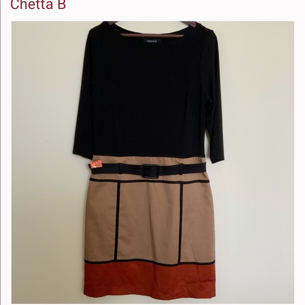 🧡🧡CHETTA B SUNHEE BLOCK DRESS        SIZE 14